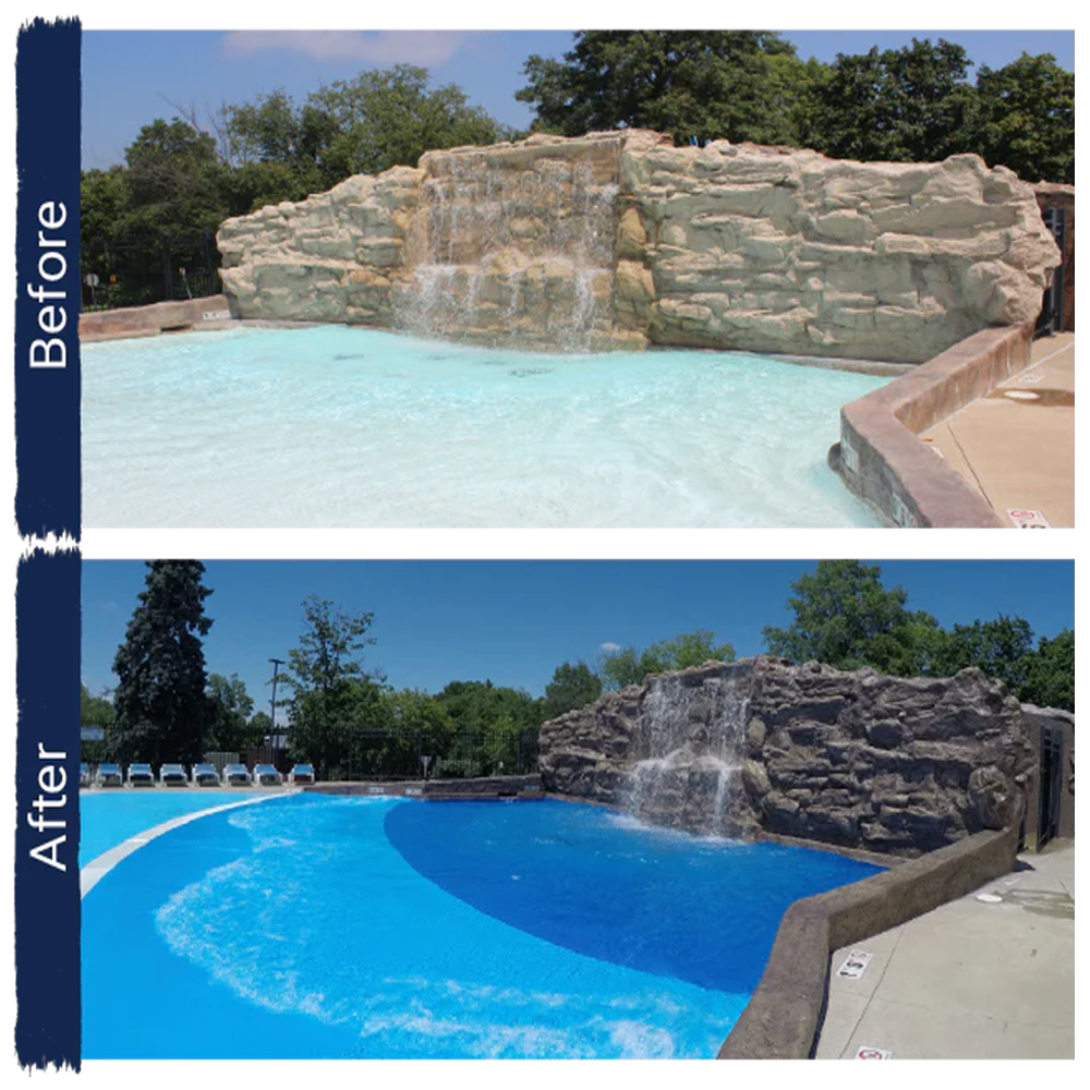 Epoxy Pool Paint Before & After
